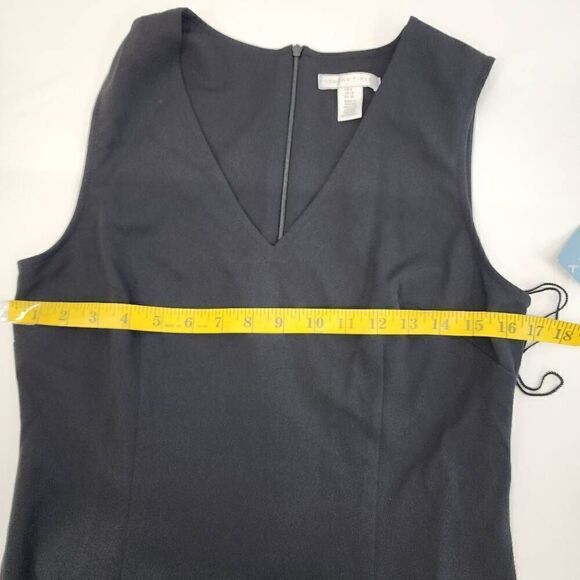 London Times Size 8 Black Sheath Dress Sleeveless NWT B17 - Picture 4 of 7